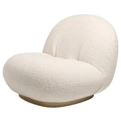 GUBI Pacha Lounge Chair, Karakorum 001 - Pearl Gold