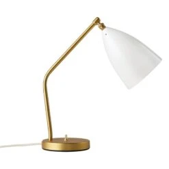 GUBI Gräshoppa Table Lamp, Alabaster White, Glossy