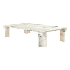 GUBI Doric Coffee Table, 140 X 80 Cm, Electric Grey Limestone