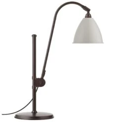 GUBI Bestlite BL1 Table Lamp, Black Brass - Classic White