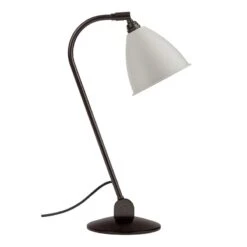 GUBI Bestlite BL2 Table Lamp, Black Brass - Classic White