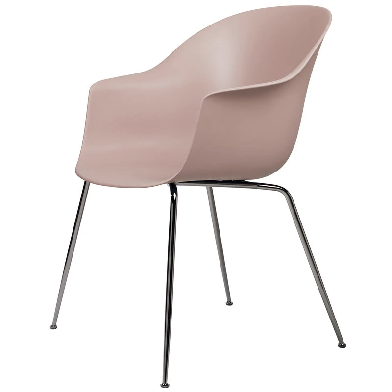 GUBI Bat Chair, Sweet Pink - Black Chrome Base 3 GUBI Bat Chair, Sweet Pink - Black Chrome Base