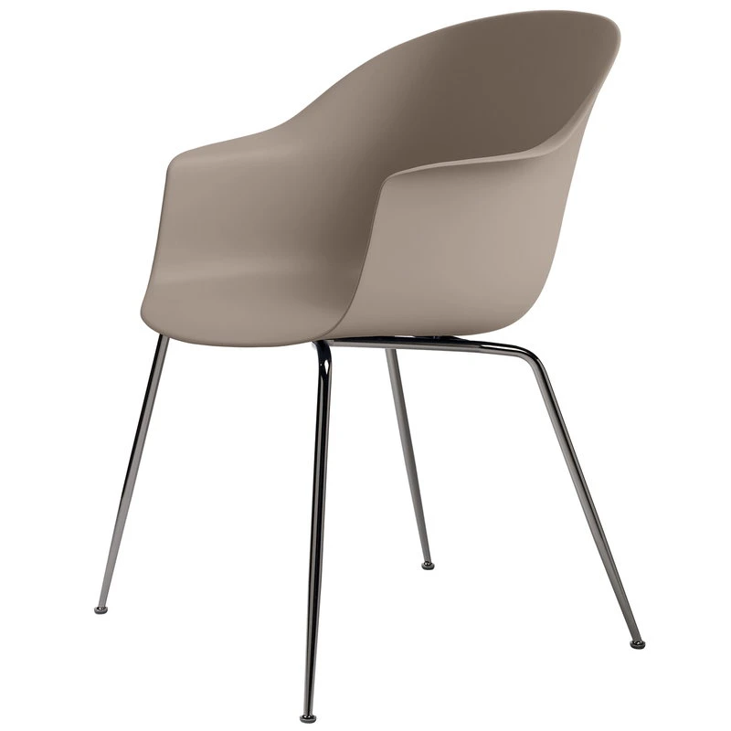 GUBI Bat Chair, New Beige - Black Chrome Base 3 GUBI Bat Chair, New Beige - Black Chrome Base
