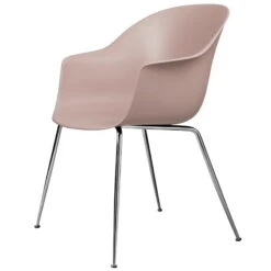 GUBI Bat Chair, Sweet Pink - Chrome Base