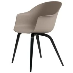 GUBI Bat Chair, New Beige - Black Beech Base