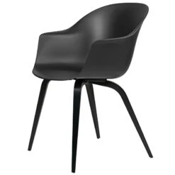 GUBI Bat Chair, Black - Black Beech Base