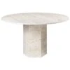 GUBI Epic Dining Table, Round, 130 Cm, White Travertine 2 GUBI Epic Dining Table, Round, 130 Cm, White Travertine -Gubi 1137Gubi 20 TH