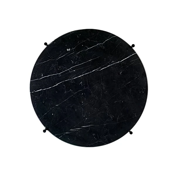 GUBI TS Coffee Table, 55 Cm, Black - Black Marble 4 GUBI TS Coffee Table, 55 Cm, Black - Black Marble - Image 2