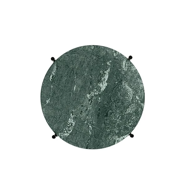 GUBI TS Coffee Table, 40 Cm, Black - Green Marble 4 GUBI TS Coffee Table, 40 Cm, Black - Green Marble - Image 2