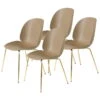 GUBI Beetle Chair, Brass - Pebble Brown, Set Of 4 1 GUBI Beetle Chair, Brass - Pebble Brown, Set Of 4 -Gubi 17 GUBI 21 TH