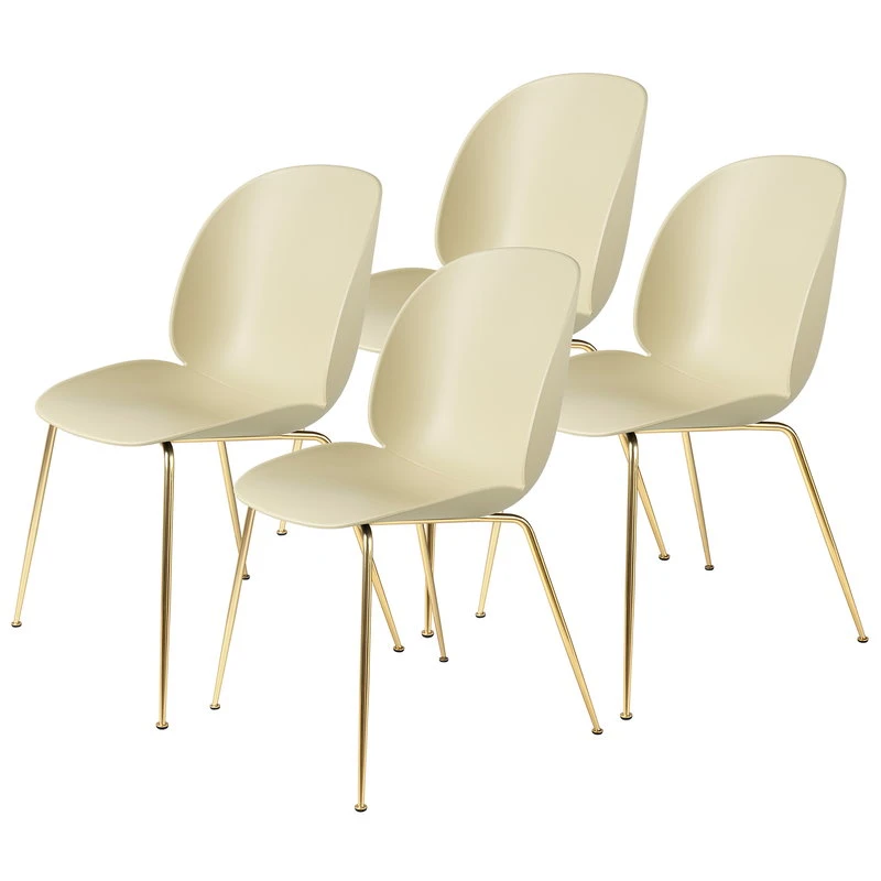 GUBI Beetle Chair, Brass - Pastel Green, Set Of 4 3 GUBI Beetle Chair, Brass - Pastel Green, Set Of 4