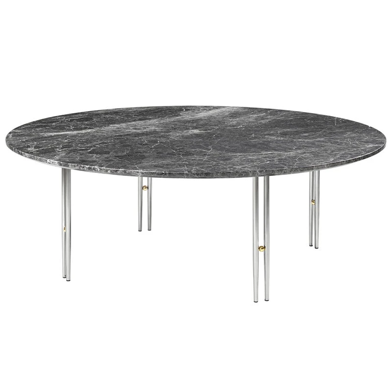 GUBI IOI Coffee Table, 100 Cm, Chrome - Grey Marble 3 GUBI IOI Coffee Table, 100 Cm, Chrome - Grey Marble