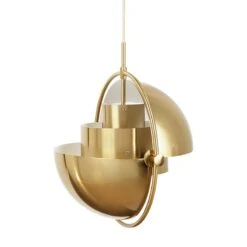 GUBI Multi-Lite Pendant, Small, Brass - Shiny Brass -Gubi 2022 gubi 19 ak