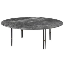 GUBI IOI Coffee Table, 100 Cm, Black - Grey Marble