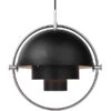 GUBI Multi-Lite Pendant, Chrome - Black 2 GUBI Multi-Lite Pendant, Chrome - Black -Gubi 203Gubi iso fv