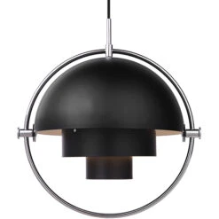 GUBI Multi-Lite Pendant, Chrome - Black