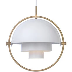 GUBI Multi-Lite Pendant, Brass - White