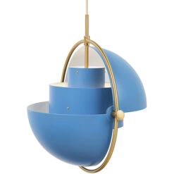 GUBI Multi-Lite Pendant, Brass - Blue 13 GUBI Multi-Lite Pendant, Brass - Blue -Gubi 208Gubi iso fv