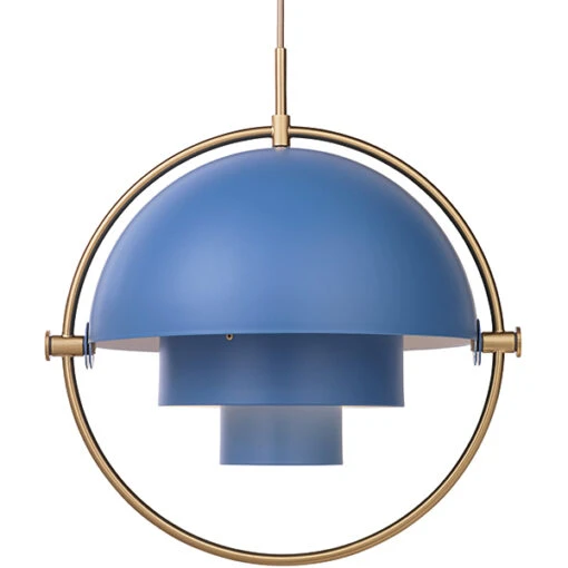 GUBI Multi-Lite Pendant, Brass - Blue -Gubi 209Gubi iso fv