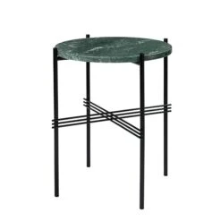 GUBI TS Coffee Table, 40 Cm, Black - Green Marble