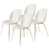 GUBI Beetle Chair, Brass - Alabaster White, Set Of 4 -Gubi 20 GUBI 21 TH