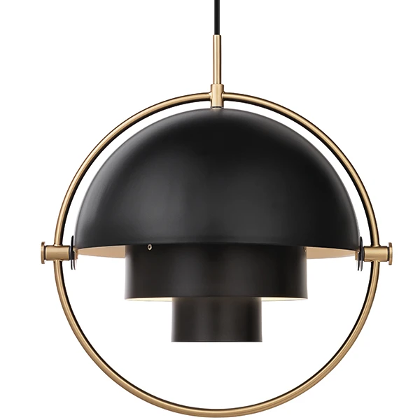 GUBI Multi-Lite Pendant, Brass - Charcoal Black 3 GUBI Multi-Lite Pendant, Brass - Charcoal Black