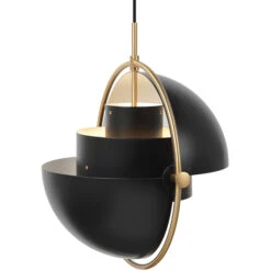 GUBI Multi-Lite Pendant, Brass - Charcoal Black 12 GUBI Multi-Lite Pendant, Brass - Charcoal Black -Gubi 211Gubi iso fv