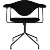 GUBI Masculo Chair, Swivel Base, Black Upholstery -Gubi 251Gubi iso TH