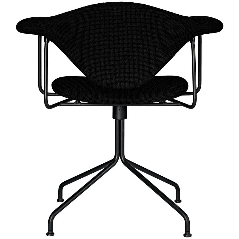 GUBI Masculo Chair, Swivel Base, Black Upholstery 4 GUBI Masculo Chair, Swivel Base, Black Upholstery - Image 2
