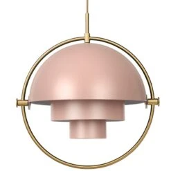 GUBI Multi-Lite Pendant, Brass - Rose Dust