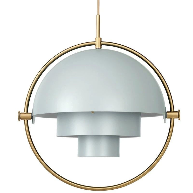 GUBI Multi-Lite Pendant, Brass - Sea Grey 3 GUBI Multi-Lite Pendant, Brass - Sea Grey