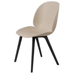 GUBI Beetle Chair, Plastic Edition, Black - New Beige