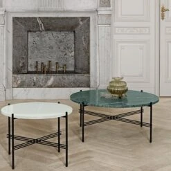 GUBI TS Coffee Table, 80 Cm, Black - Black Marble 9 GUBI TS Coffee Table, 80 Cm, Black - Black Marble -Gubi 2GubiTS iso HV 1