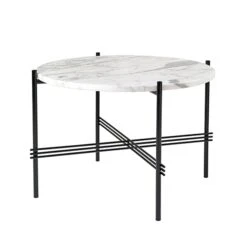 GUBI TS Coffee Table, 55 Cm, Black - White Marble