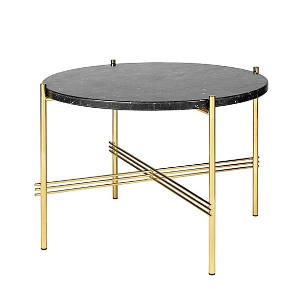 GUBI TS Coffee Table, 55 Cm, Brass - Black Marble 3 GUBI TS Coffee Table, 55 Cm, Brass - Black Marble