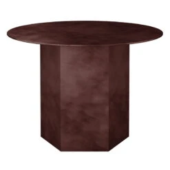 GUBI Epic Coffee Table, Round, 60 Cm, Earthy Red Steel