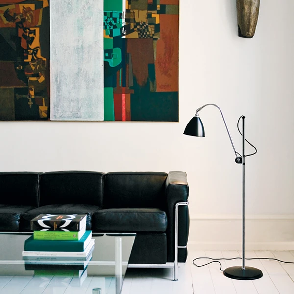 GUBI Bestlite BL3 Floor Lamp, S, Chrome - Matt Black 7 GUBI Bestlite BL3 Floor Lamp, S, Chrome - Matt Black - Image 5