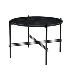GUBI TS Coffee Table, 55 Cm, Black - Black Marble