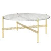 GUBI TS Coffee Table, 80 Cm, Brass - White Marble 2 GUBI TS Coffee Table, 80 Cm, Brass - White Marble -Gubi 46GubiTS iso HV