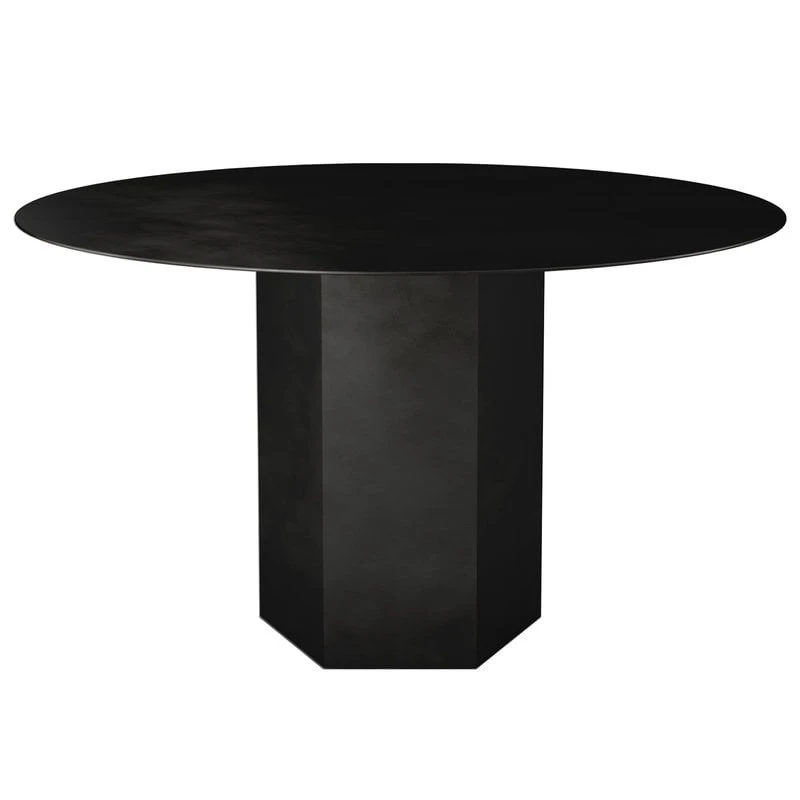 GUBI Epic Dining Table, Round, 130 Cm, Midnight Black Steel 3 GUBI Epic Dining Table, Round, 130 Cm, Midnight Black Steel