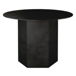 GUBI Epic Coffee Table, Round, 60 Cm, Midnight Black Steel