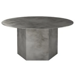 GUBI Epic Coffee Table, Round, 80 Cm, Misty Grey Steel