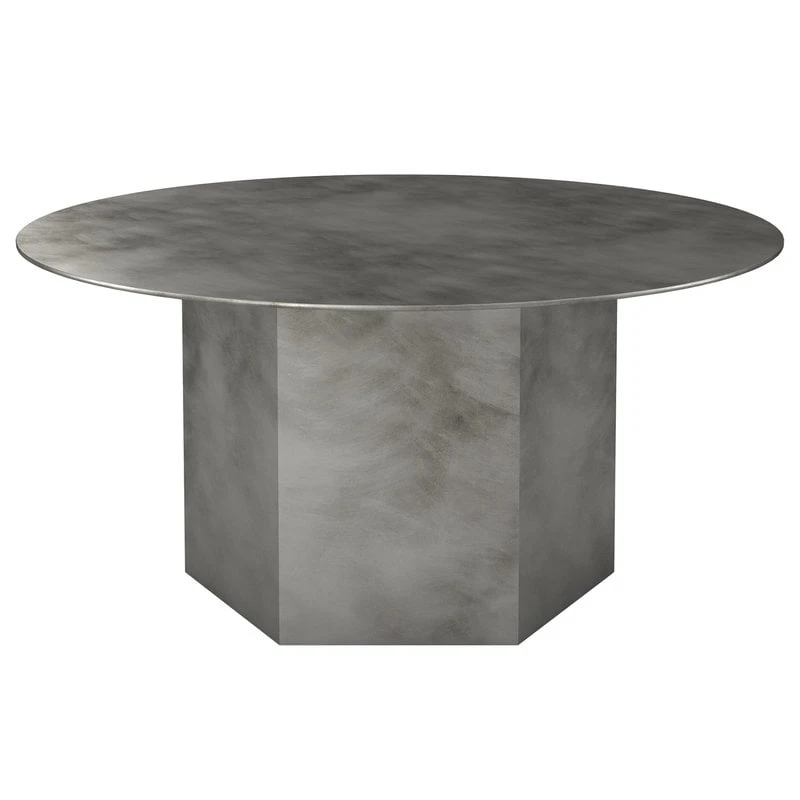 GUBI Epic Coffee Table, Round, 80 Cm, Misty Grey Steel 3 GUBI Epic Coffee Table, Round, 80 Cm, Misty Grey Steel