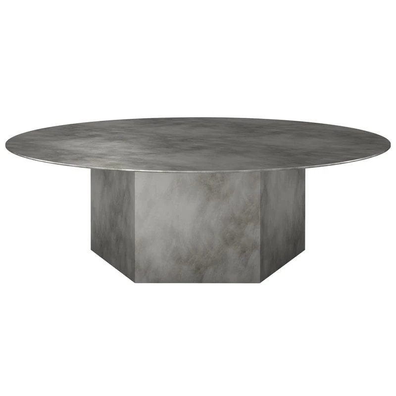 GUBI Epic Coffee Table, Round, 110 Cm, Misty Grey Steel 3 GUBI Epic Coffee Table, Round, 110 Cm, Misty Grey Steel