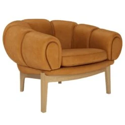 GUBI Croissant Lounge Chair, Oiled Oak - Chamois Cuoio 1708 12 GUBI Croissant Lounge Chair, Oiled Oak - Chamois Cuoio 1708 -Gubi 624Gubi AK