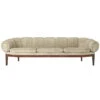 GUBI Croissant 3-seater Sofa, Oiled Walnut - Dedar Smilla 002 2 GUBI Croissant 3-seater Sofa, Oiled Walnut - Dedar Smilla 002 -Gubi 631Gubi AK