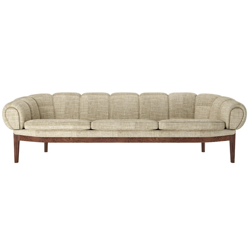 GUBI Croissant 3-seater Sofa, Oiled Walnut - Dedar Smilla 002 3 GUBI Croissant 3-seater Sofa, Oiled Walnut - Dedar Smilla 002