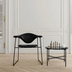 GUBI TS Coffee Table, 55 Cm, Brass - Black Marble 12 GUBI TS Coffee Table, 55 Cm, Brass - Black Marble -Gubi 6GubiTS iso HV