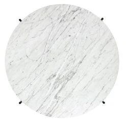 GUBI TS Coffee Table, 80 Cm, Brass - White Marble -Gubi 7GubiTS iso HV