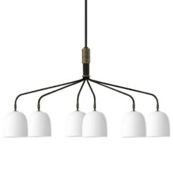 GUBI Howard Chandelier, 6 Arms, Bone China
